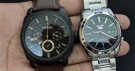 fossil vs seiko watch.